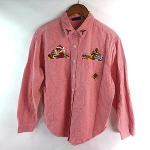 Solutions PL Red Checked Teddy Bear Christmas Top